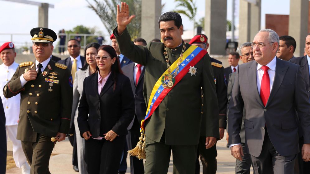 Foto: Maduro, antes del ataque. (Reuters)